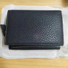 黒 レザー 三つ折り財布