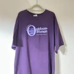 port and company 古着Tシャツ　バーガンディ XL ロゴ　紫