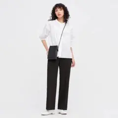 ユニクロ UNIQLO ワイドストレートパンツ 黒 ブラック