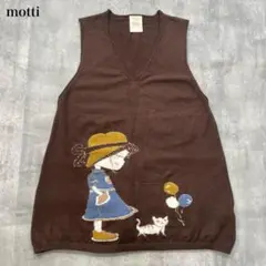 モッティ【M-L】カットソー ニットウェア チュニック Aライン キャラクター