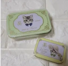猫のイラスト 空き缶セット Varo & Rosy