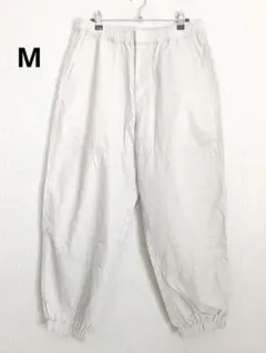 美品 UNIQLO U ワイドフィットジョガーパンツ M オフホワイト