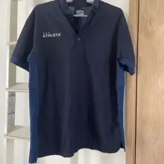 ATLETTA ネイビー ストライプシャツ Oサイズ