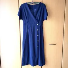 ⭐️新品未使用⭐️ QiMiao巻きスカート・ロングワンピース・ネイビー