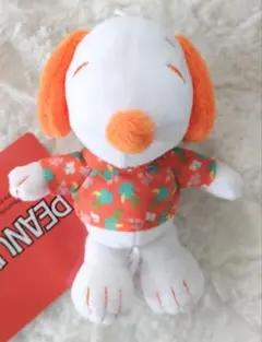 スヌーピー カラフルアロハ オレンジ マスコット