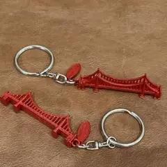 【未使用品】サンフランシスコ ゴールデンゲートブリッジキーホルダー2個セット
