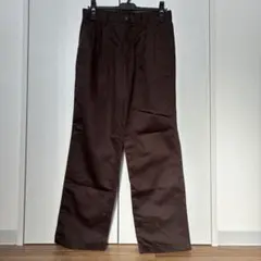 即納 UNIQLO ユニクロ プレミアムコットンツータックチノ ダークブラウン