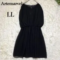artemarvel 半袖 ワンピース ひざ丈 フォーマル ブラック LL