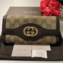未使用に近い‼️ グッチ GUCCI 財布 長財布 GGキャンバス