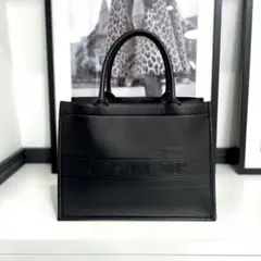 美品 クリスチャンディオール ブックトート ミディアム ブラック
