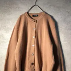 【ヴィンテージ】日本製 レトロ デザインカーディガン 古着 used AS34