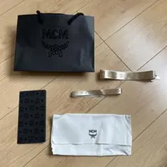 MCM ショッパー、ロゴ入りリボン、長財布保管袋