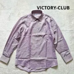 新品❤️【ビクトリークラブ】M メンズ長袖シャツ　ビジネスシャツ　ボーダー