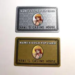 東京ワンピースタワー ナミ シルバー＆　ゴールドVIPカード 2枚セット 激レア