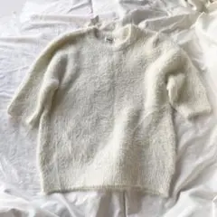bubbles ♡ Uネック シャギーニット