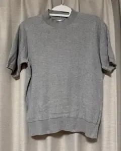 ジチピ　GICIPI コットンニット　Tシャツ　リブ付き　グレー　サイズ3