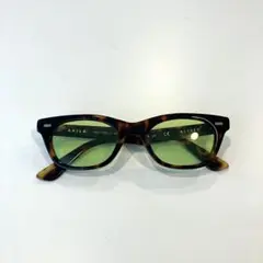 AKILA べっ甲柄 グリーンレンズ サングラス ブランドケース付き