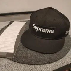 【黒・キャップライナーサービス】SUPREME メッシュ ボックスロゴキャップ