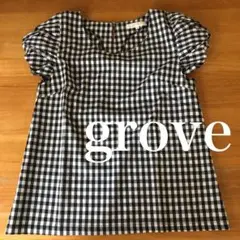 Grove 黒白トップス　※ほつれ箇所あり