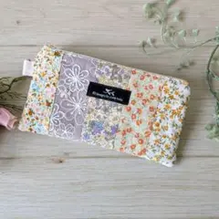 イエローのパッチワークミニポーチ♡カード入れにもなります♫