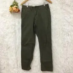 ★ユニクロ★レギュラー フィット チノパンツ 【S】 ストレート カーキ