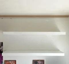 ウォールシェルフ IKEA イケア ホワイト 110x26 cm 2個セット
