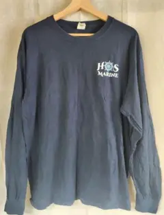 GILDAN H&S MARINE ネイビー長袖カットソー L