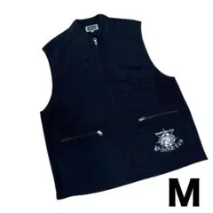 【セット商品あり】 メンズ 紳士 ベスト チャック式 ブラック 黒 M