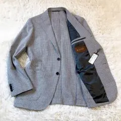 【未使用品】ユニバーサルランゲージ　テーラード　mannelli　千鳥柄　L