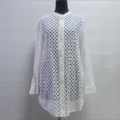 ZARA ザラ レースロングブラウス アイボリー レディース