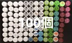 100個 ペットボトルキャップ カラフル 蓋