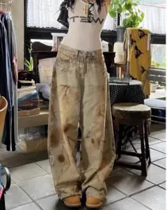 y2k latui.atelier風 デニムワイドパンツ