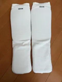 ISAMI 膝保護用パッド付き防具 XL ホワイト 脛サポーター 2回使用
