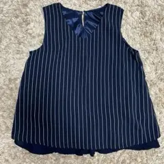 INGNI ネイビー ストライプ ノースリーブ M レイヤード カットソー