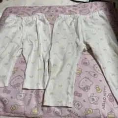 虹柄ホワイトボトムス 2枚セット