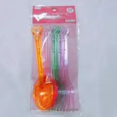 プリンセス風 プラスチック スプーンandフォーク カトラリー 10本セット