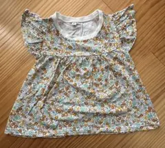 花柄フリル袖チュニック 100 半袖 女の子