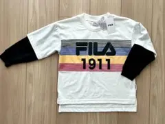 【新品】FILA フィラ 重ね着風 長袖カットソー 110㎝ ホワイト