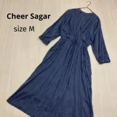 Cheer Sagar ストライプ カシュクール ワンピース M