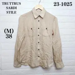 トゥルートラサルディスティーレ　ブラウス　M ベージュ　シャツ　長袖　美品　無地