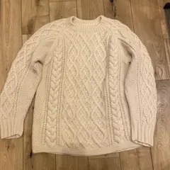 uniform experiment カシミヤ混 アランニット