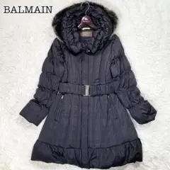 【BALMAN】バルマン レアデザイン ロング ダウンコート Aライン ベルト