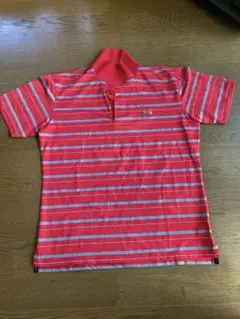 Under Armour 赤 ストライプ ポロシャツ