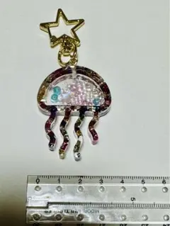 シャカシャカキーホルダー シェイカーキーホルダー くらげ