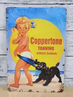 【新品】コパトーンの看板✩COPPERTONE✩VTG