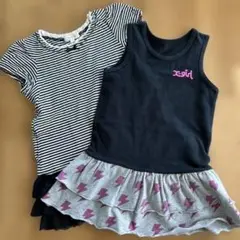 ワンピース ハッシュアッシュ X-girl 2点セット 100cm