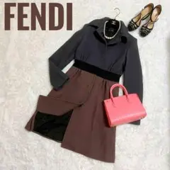 【美品】✨FENDI フェンディ サイズ38 バイカラー 長袖 コート