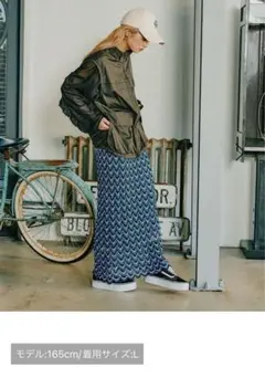 新品 ニコアンド ナミナミスカラップ ナロースカート L
