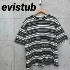 evistub エヴィスタブ Ｔシャツ ボーダー ホワイト ブラック Mサイズ