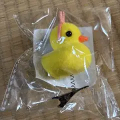 イエロー アヒルデザイン ヘアピン